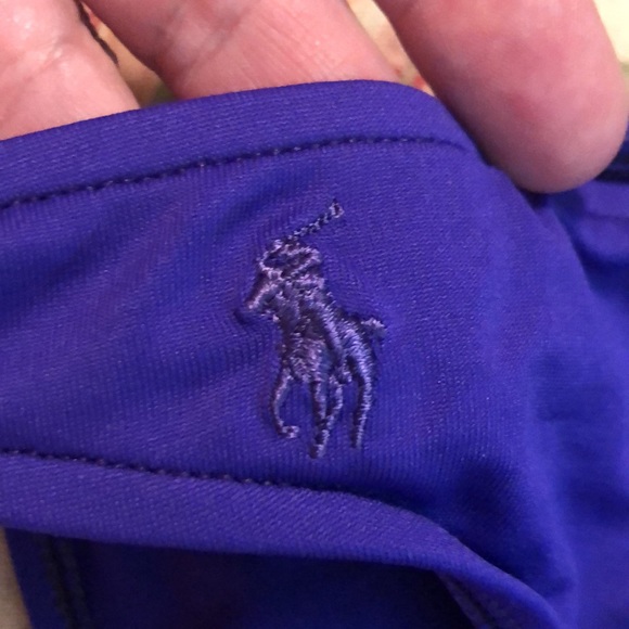 VTG Y2K RALPH LAUREN size XS Beaded Vivid Violet Padded Bra Triangle Bikini SEXY - Picture 7 of 11